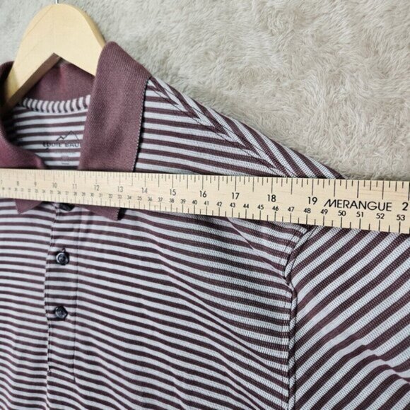 Eddie Bauer Golf Polo Shirt 3 Button Striped Short Sleeve Men's Size XLT Tall - Picture 3 of 10